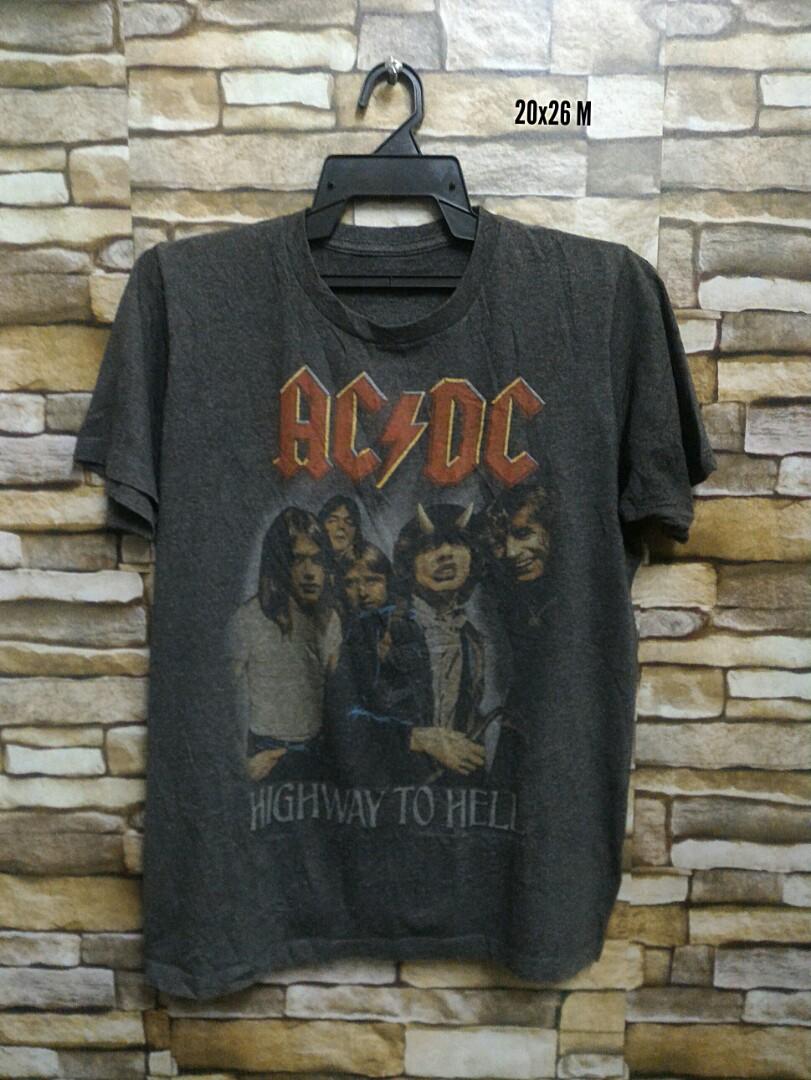 Original Merch Acdc Band Tshirt Shirt Band Baju Men S Fashion Clothes Tops On Carousell