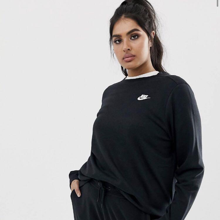 oversized black nike sweatshirt, Women's Fashion, Coats, Jackets and  Outerwear on Carousell