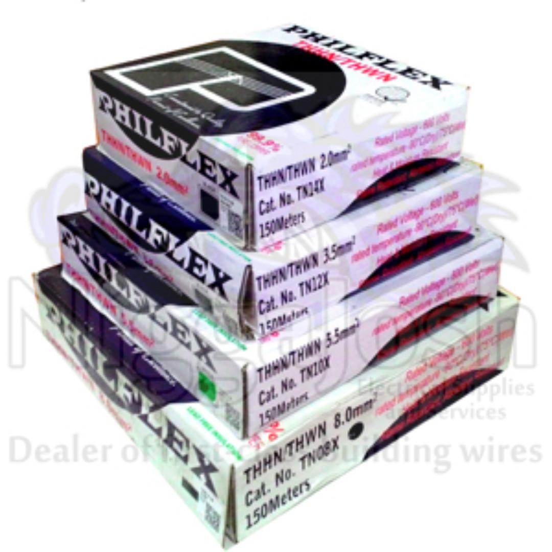 Philflex 8 8 0 Mm Sq Thhn Thwn Stranded Copper Wires Construction Industrial Construction Building Materials On Carousell