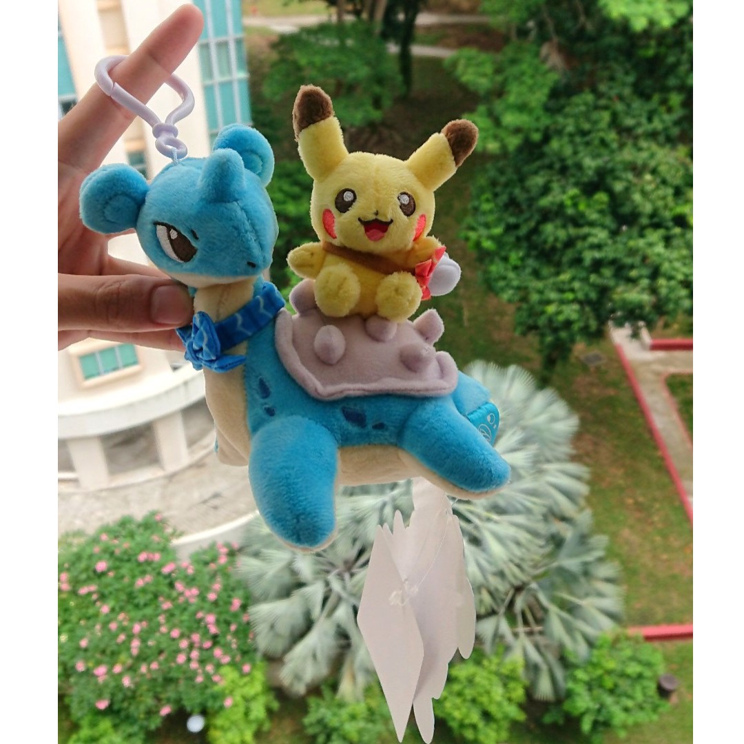 pikachu riding lapras plush