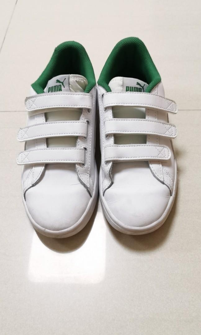 Puma white green hotsell