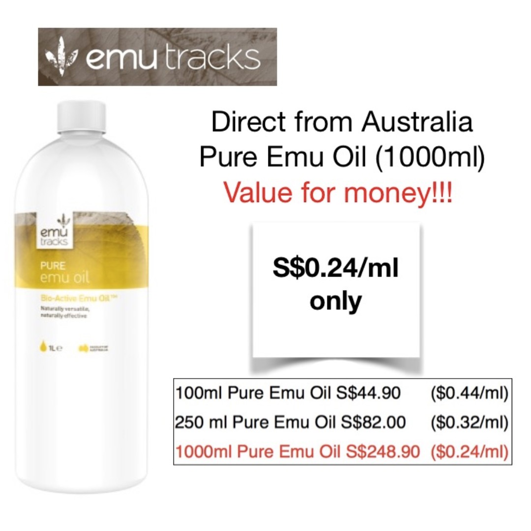 Pure Emu Oil Directly From Australia Recommended For Eczema Dryness Scar Psoriasis Health Beauty Face Skin Care On Carousell