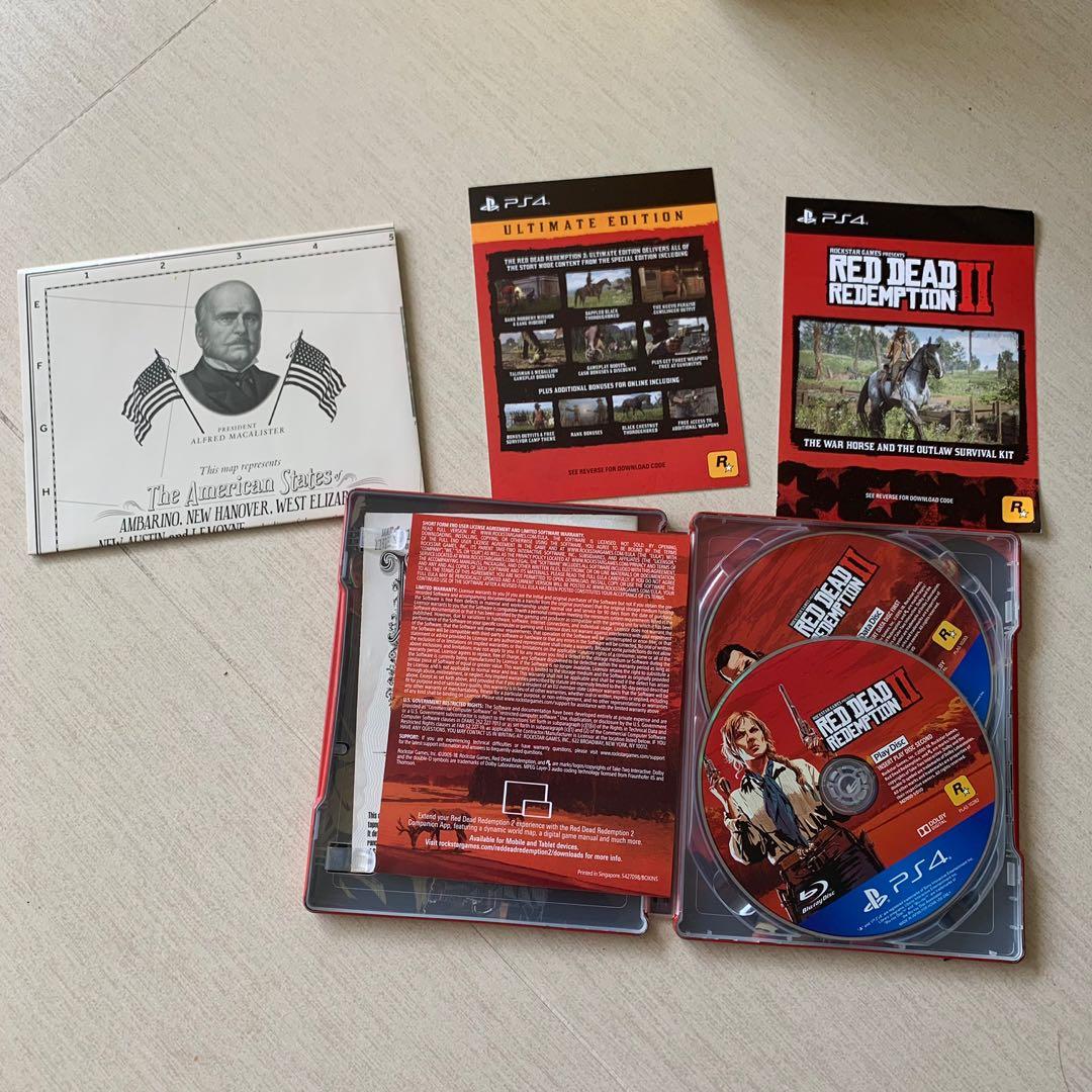 Dead Redemption 2 Ultimate Edition PS4 (Codes unused), Gaming, Video Games, PlayStation on Carousell