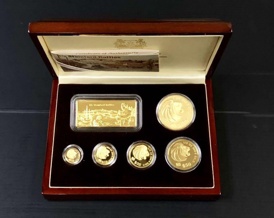 Singapore 1993 lion Gold bullion coin proof set., Hobbies & Toys