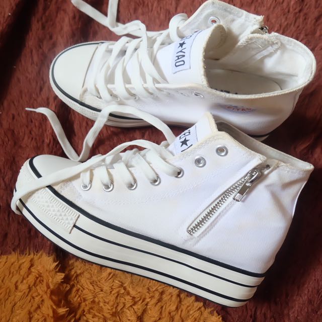 Sneakers Wedges Korea ala Ala converse Fesyen Wanita Sepatu di
