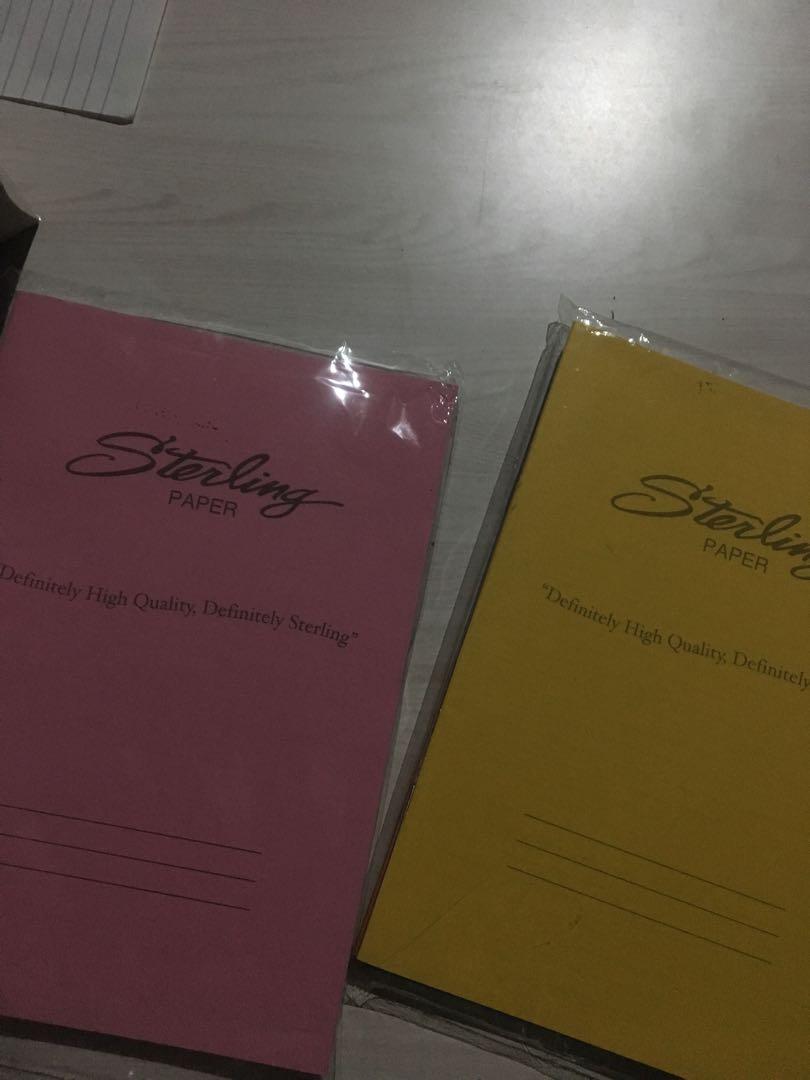 Sterling Notebook Filler/Refill (Category: Stationery & School Supplies) located in Dasmarinas. Submitted by kauthalligraphy (Listing ID 243439944, Image 1). Description: Sterling Notebook Refill (Normal Size) 🖊 2 packs available 🖊 New and never been opened 🖊 6" x 8 1/2" 🖊 5 fillers each pack (12php each) 🖊 Perfect for SHS and College students 🖊 RFS: May ibang binder po akong binili .