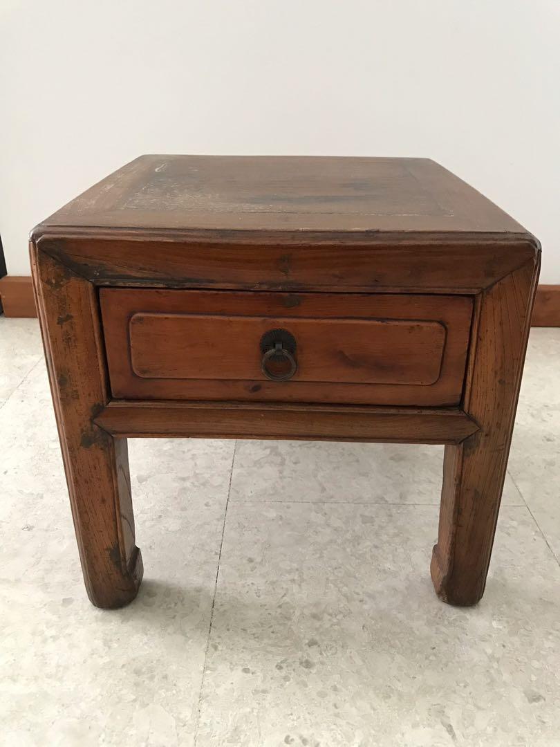 Traditional Chinese furniture, small side table with drawer, Furniture ...
