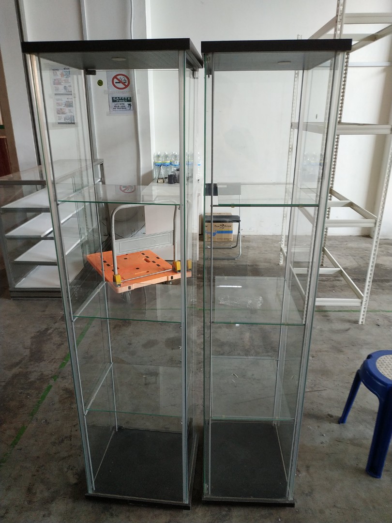 Used Glass Display Furniture & Home Living, Furniture, Shelves