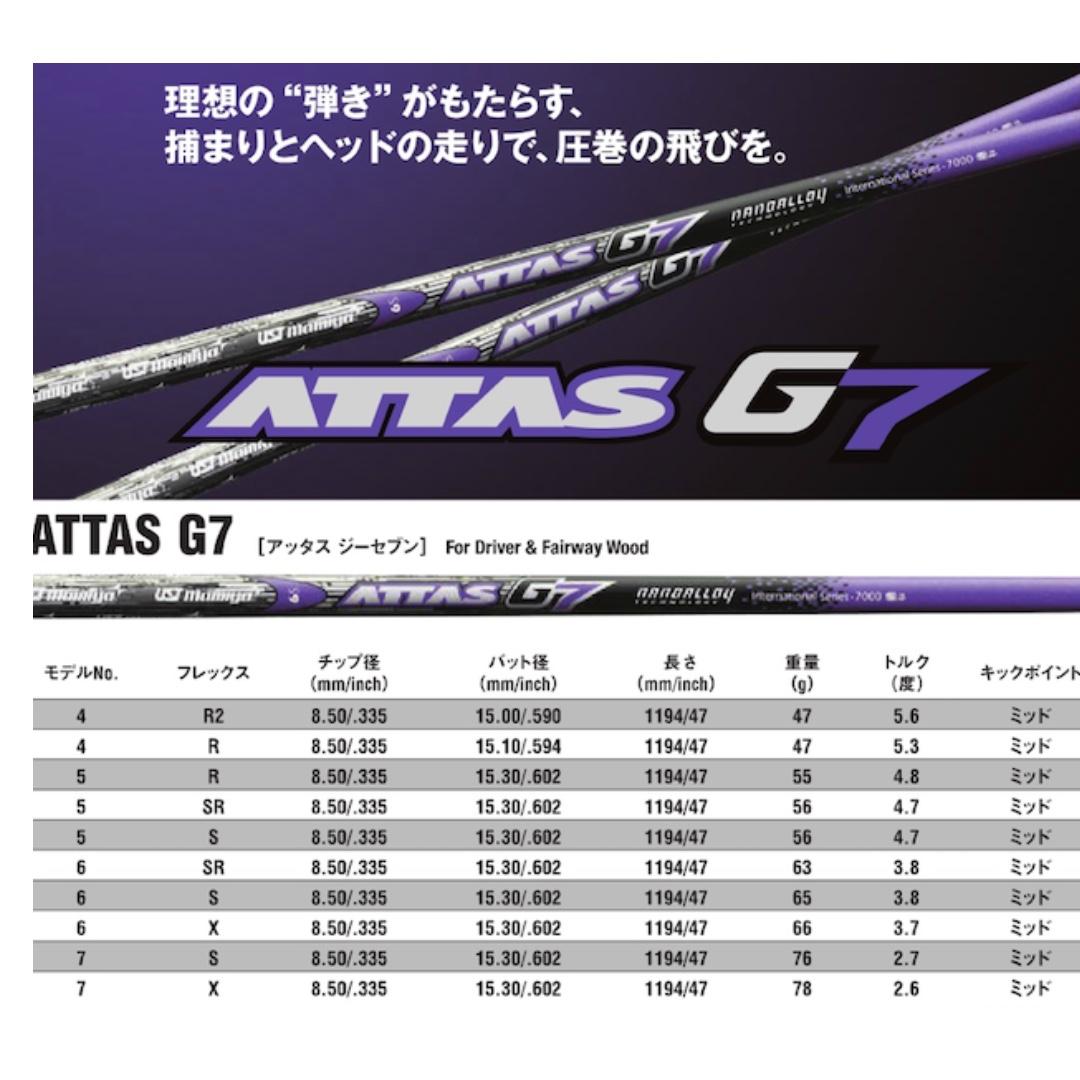 USTマミヤ ATTAS G7 6S (テーラーメイドスリーブ)
