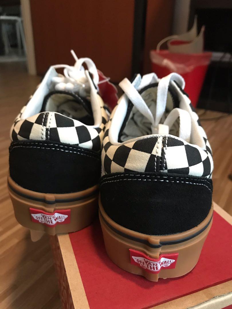 Vans old skool checkerboard sale gum