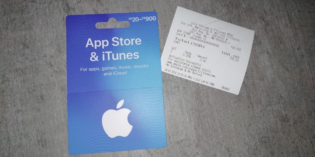 $100 iTunes gift card, Tickets & Vouchers, Vouchers on Carousell