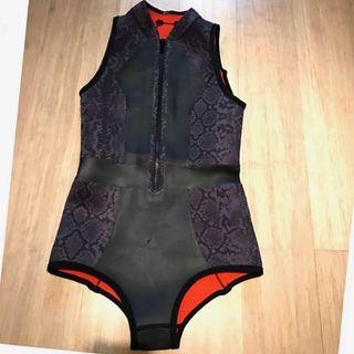 DUSKII "action tank suit - black/snake" XS (original RRP $250) - swimsuit / swimwear / one piece - near new