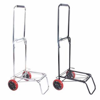 DIRECT DELIVERY Heavy Duty Hard Rubber Tire Portable Folding Hand Trailer Truck Travel Shopping Stainless Steel Luggage Cart Trolley