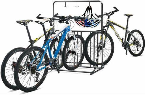 Bikemate 6 Bicycle Bike Helmet Valet Parking Storage Stand Rack