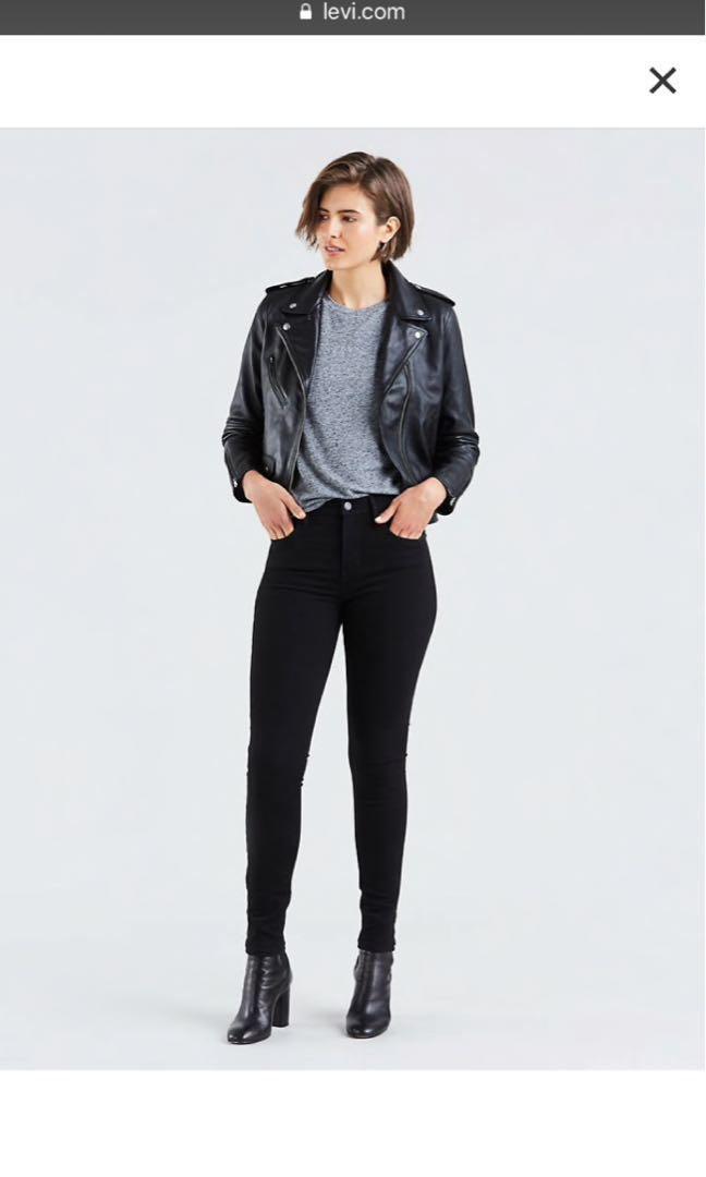 black high waisted levis