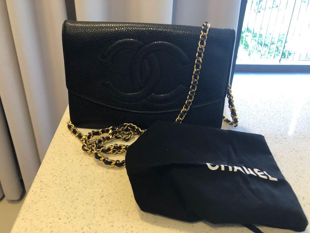 Authentic Chanel vintage wallet on chain woc, Luxury, Bags & Wallets on  Carousell