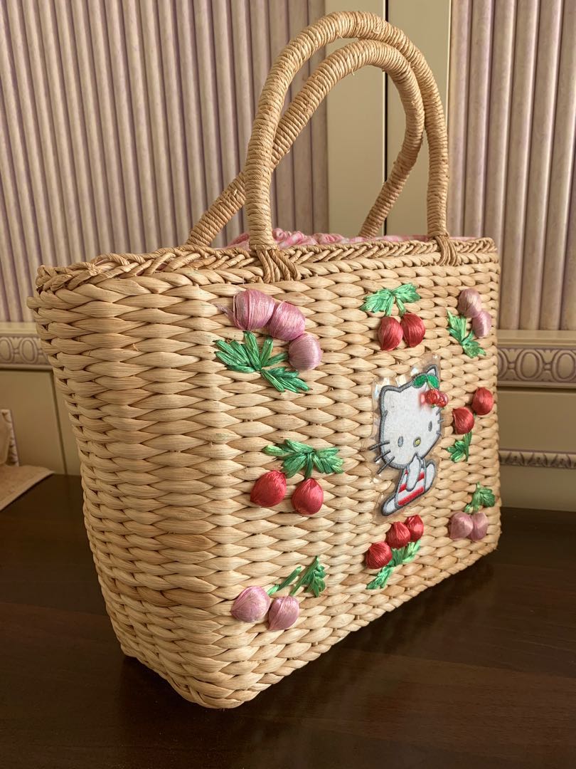 Hello kitty straw bag cheap