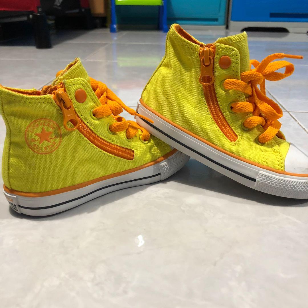 orange converse baby shoes