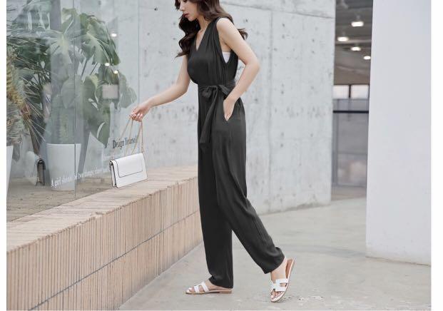 black full length jumpsuit