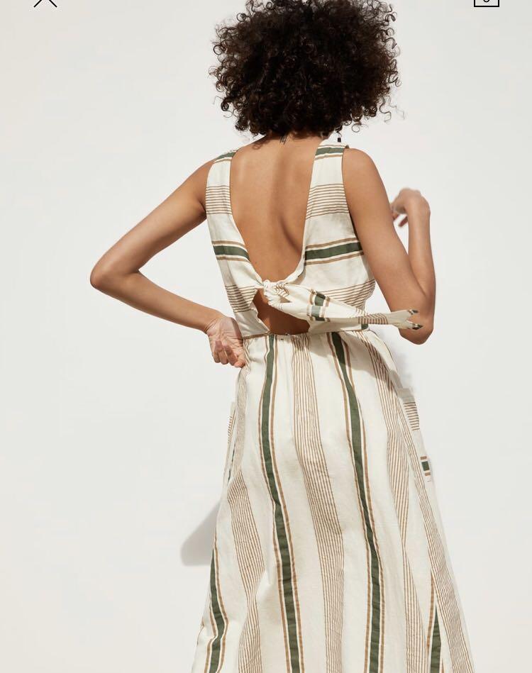 Striped rustic hot sale dress zara