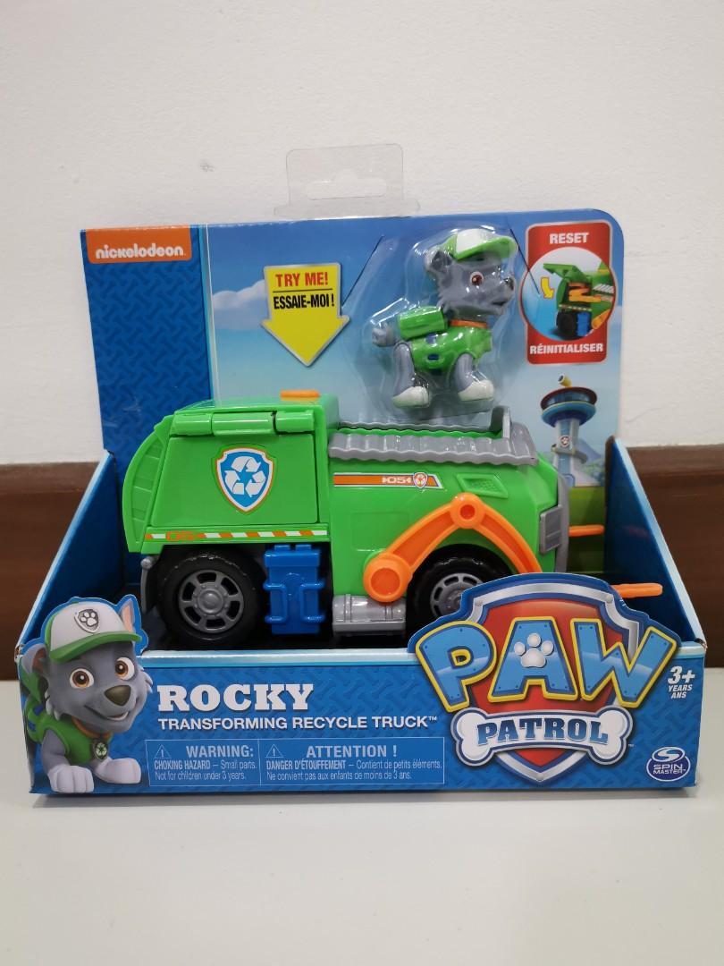 paw patrol rocky transforming recycle truck