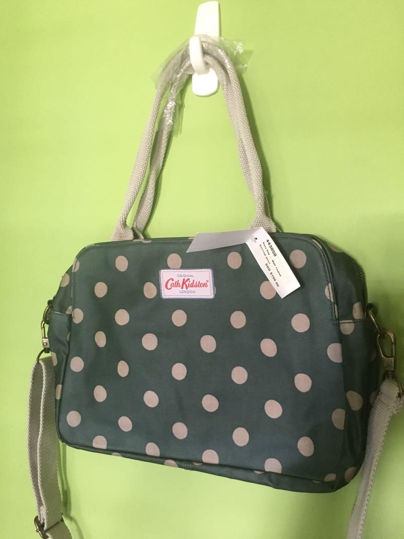 cath kidston green polka dot bag
