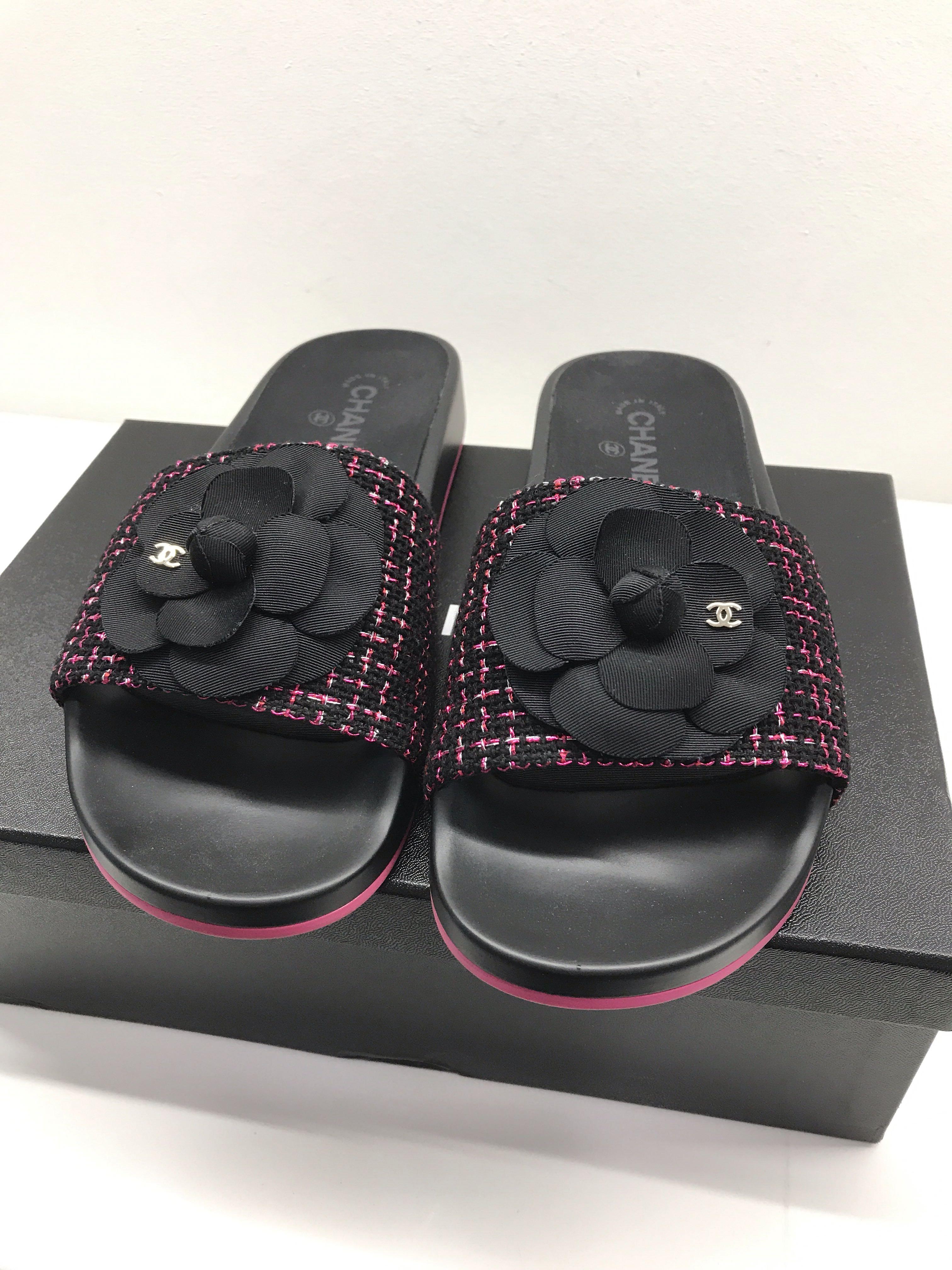 chanel jelly mules
