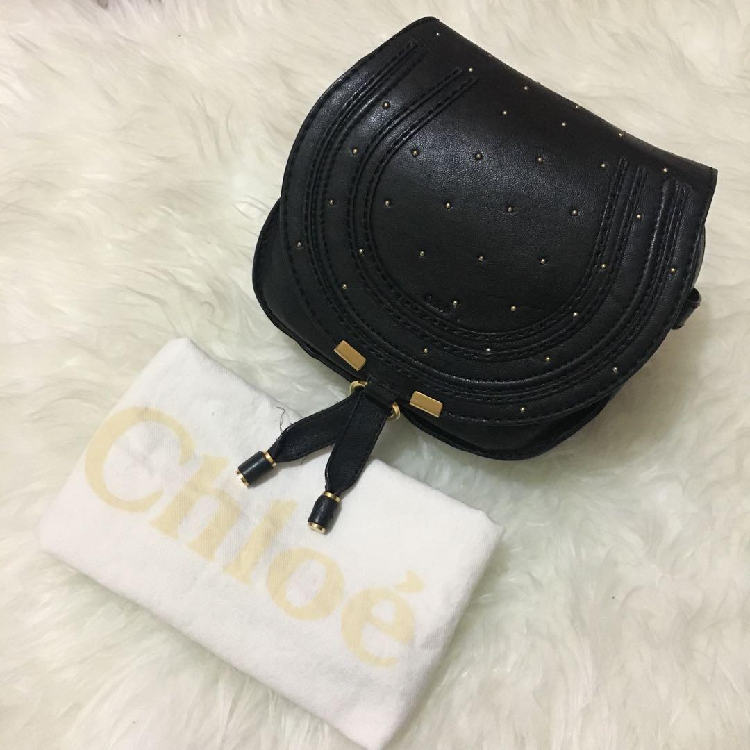 chloe marcie studded bag