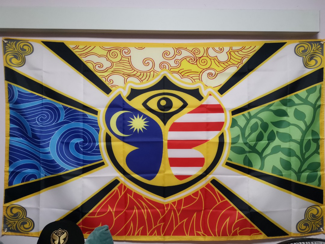 Customade Tomorrowland Flag (Malaysia), Hobbies & Toys, Stationery
