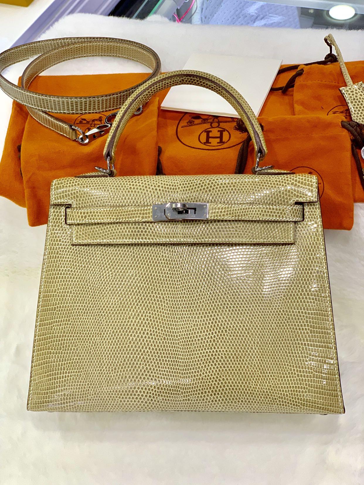 Hermes Kelly 25 Lizard Bag Limited Edition, Luxury, Bags & Wallets