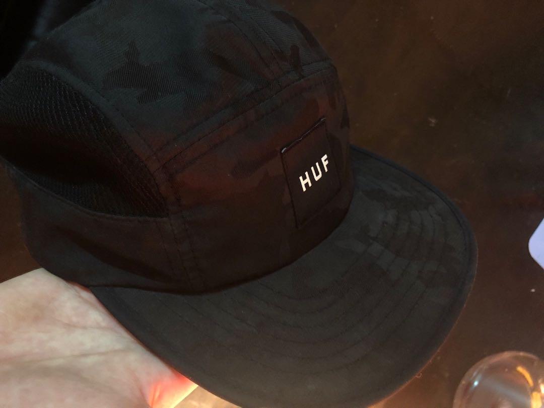 Huf 5 Panel Cap Black Camo Men s Fashion Watches Accessories
