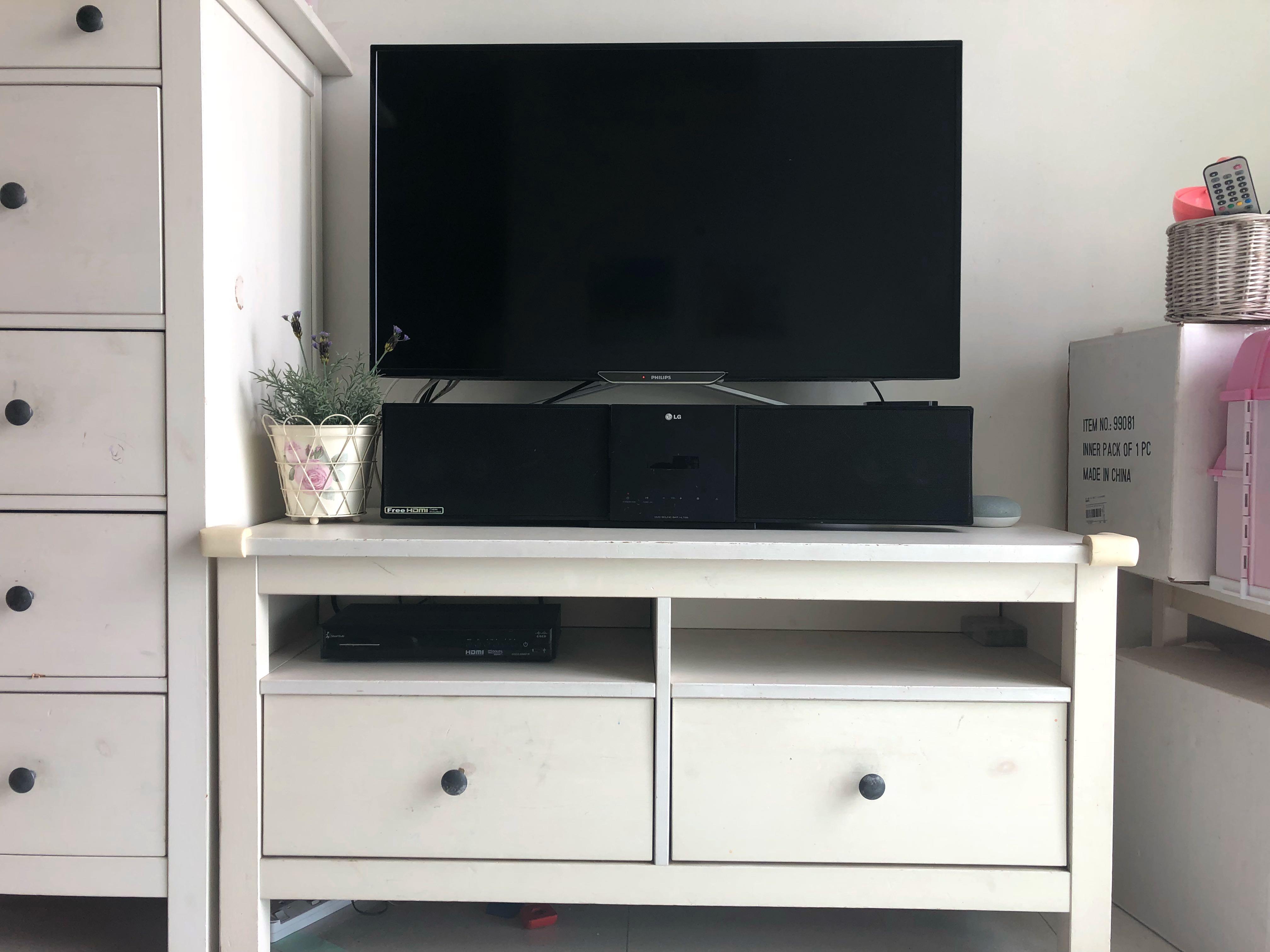 Ikea Hemnes Tv Console Tv Bench Furniture Shelves Drawers On Carousell