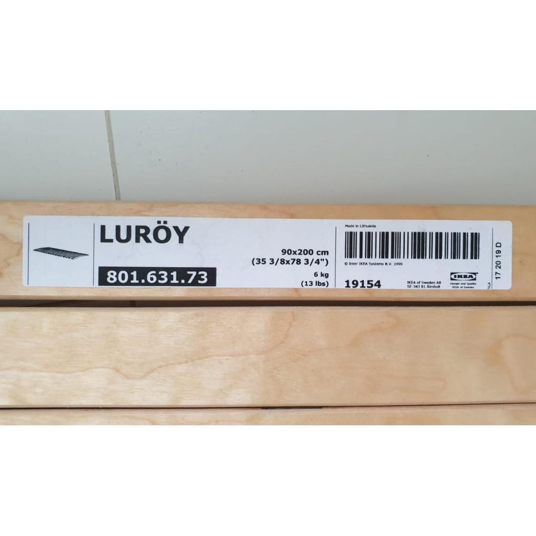 Ikea Luroy Slatted Bed Base (single) - for 90 x 200cm, Furniture & Home ...