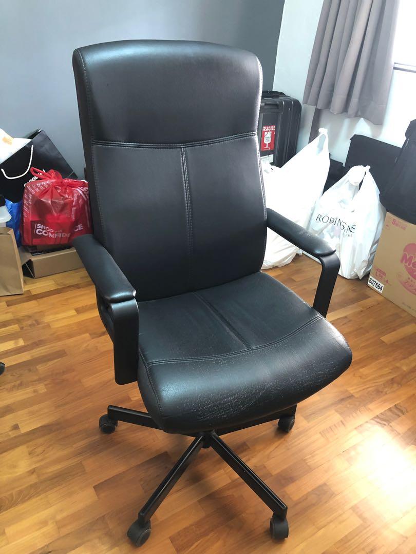 IKEA MILLBERGET Swivel Chair Black Furniture Home Living