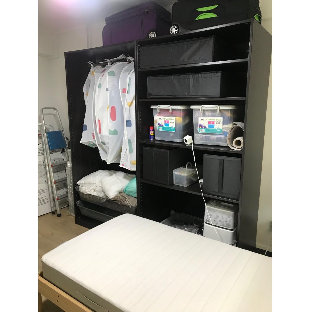 Ikea Pax Wardrobe W Drawers Shelves Furniture Shelves