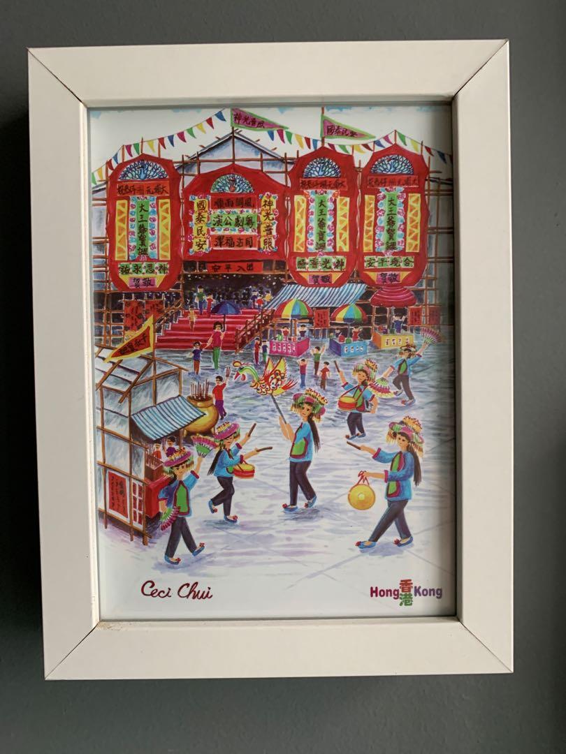 IKEA Photo frames w/ Hong Kong postcards, Furniture & Home Living, Home