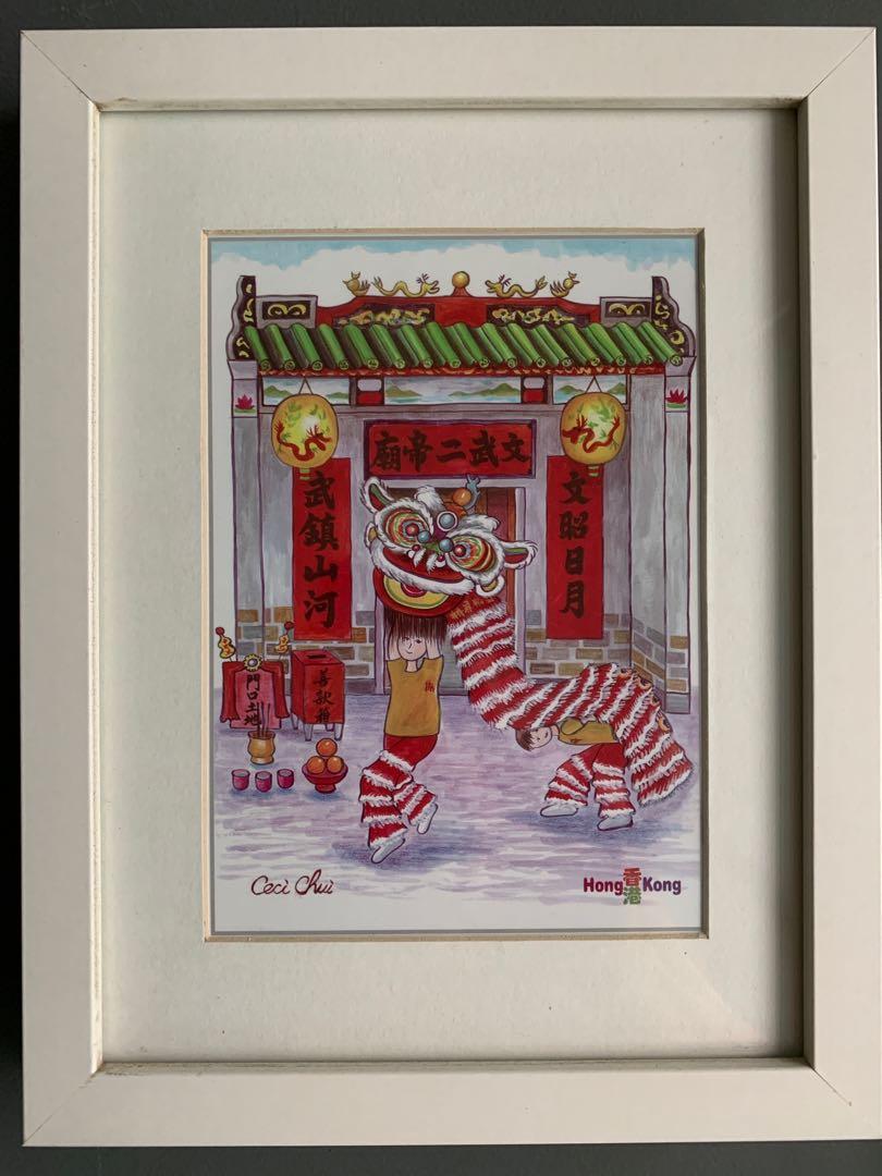 IKEA Photo frames w/ Hong Kong postcards, Furniture & Home Living, Home