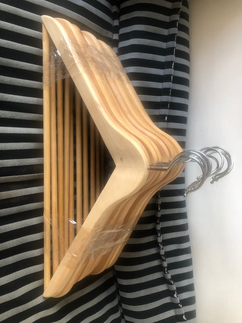 IKEA Wooden Hangers x 18, Furniture & Home Living, Furniture, Shelves