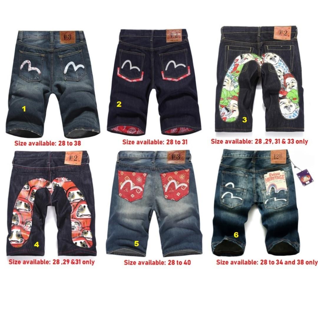 evisu jean shorts