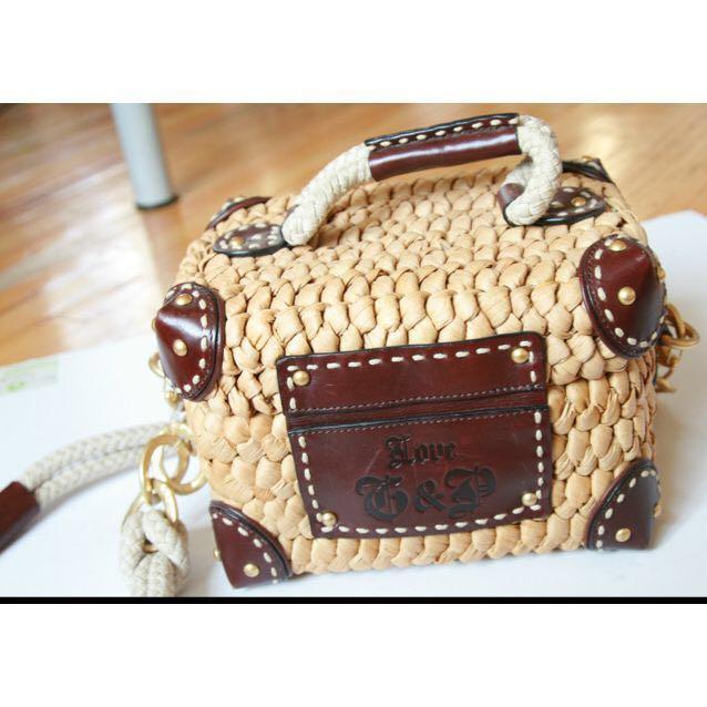 Juicy couture online straw bag