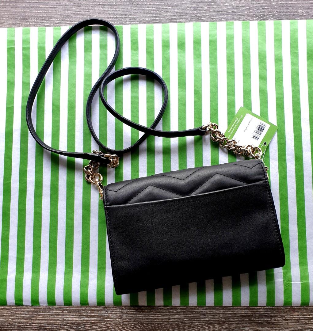 Kate Spade Reese Park Wyn Leather Crossbody Sling Bag Clutch with
