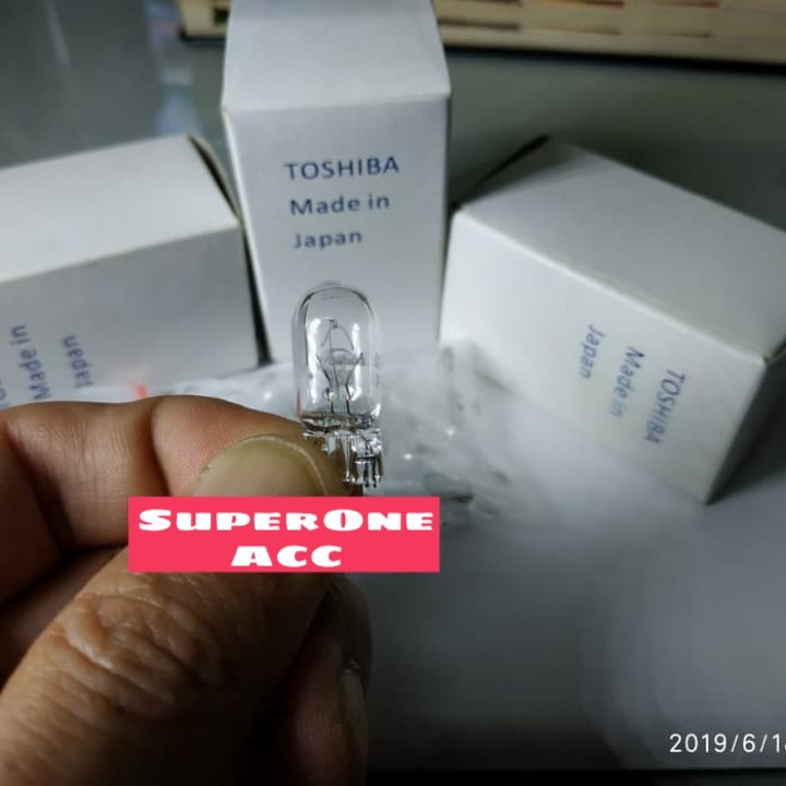 Lampu Bohlam Toshiba Model Tancap T10 12v 5w Isi 10pcs Aksesoris Mobil Di Carousell