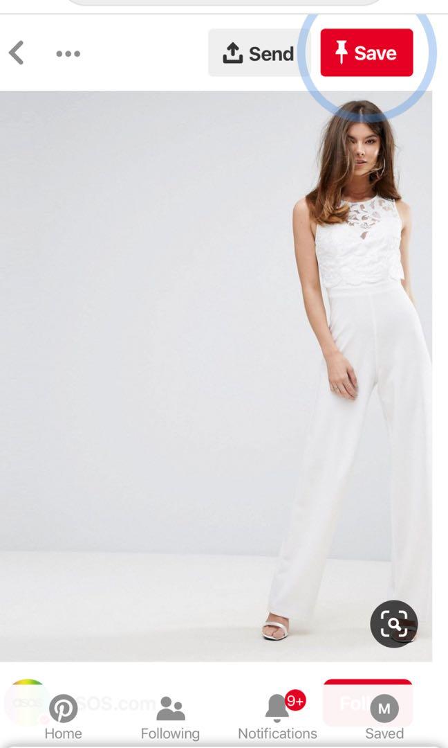 Lipsy white jumpsuit Clearance