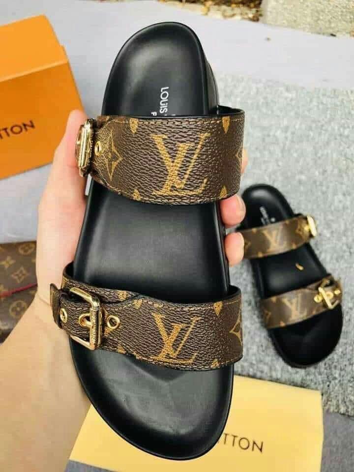 Lv two strap sandals top