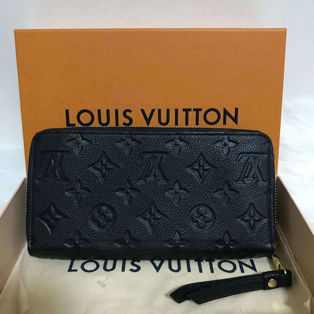 BNIB Auth LOUIS VUITTON LV Clemence Monogram Empreinte Noir Zippy Wallet,  Women's Fashion, Bags & Wallets, Wallets & Card Holders on Carousell