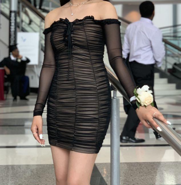 Maura mesh dress black cheap
