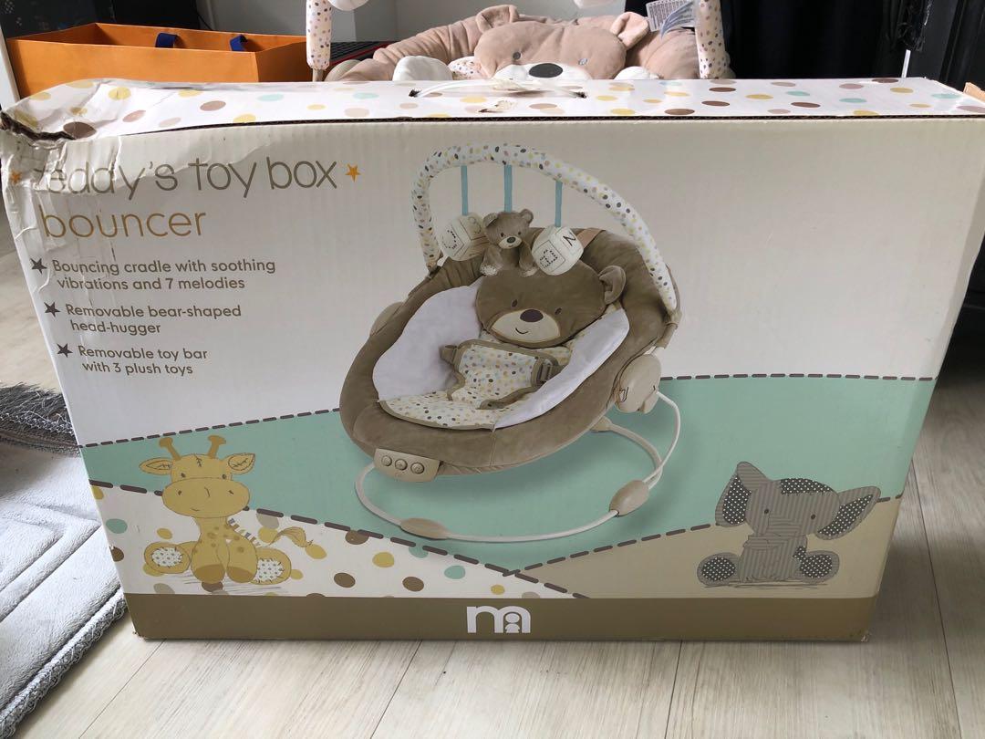 mothercare teddy toy box bouncer