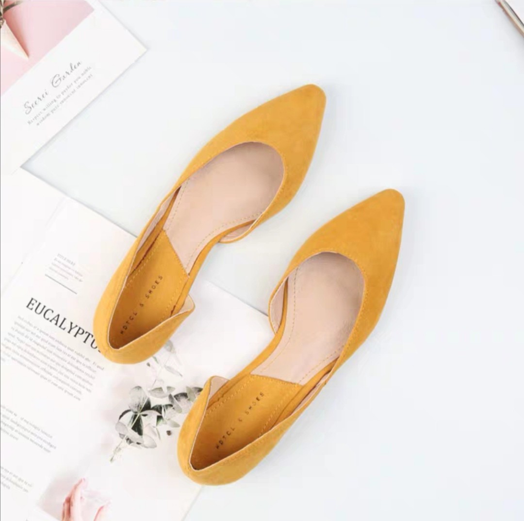 mustard colored flats