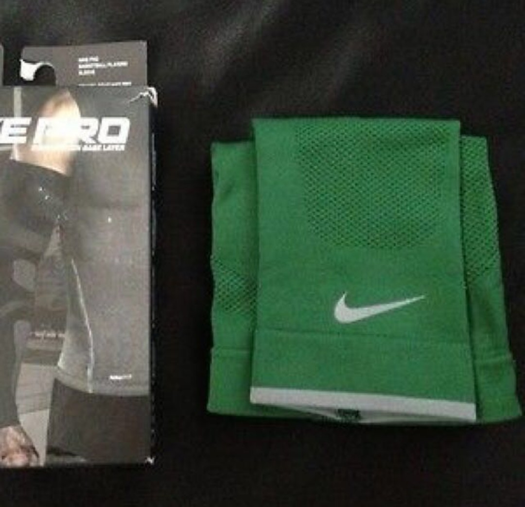 Nike Pro Combat Arm Sleeve Green, Sports, Sports Apparel on Carousell