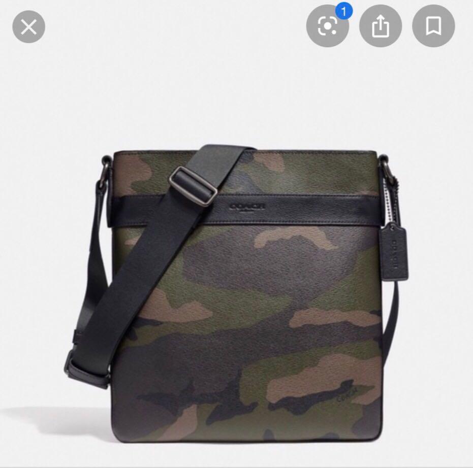 coach camo crossbody bag